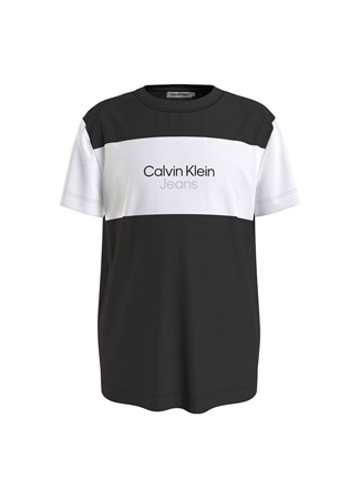 Calvin Klein Düz Siyah Erkek Çocuk T-Shirt IB0IB01771BEH