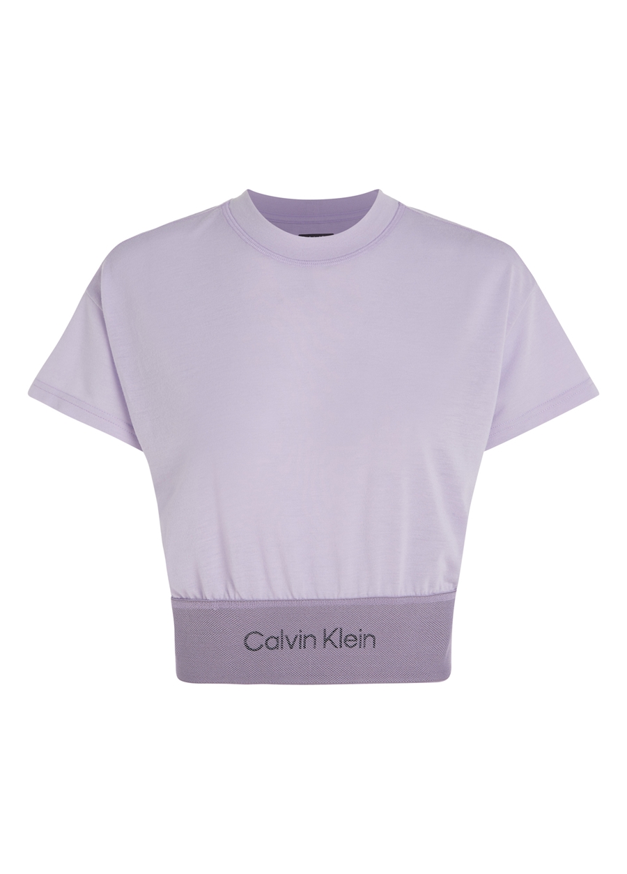 Calvin Klein Mor Kadın Bisiklet Yaka T-Shirt 00GWF3K147SPI PW - SS