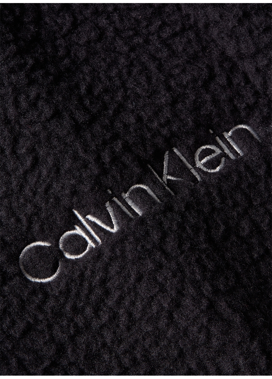 Calvin Klein Siyah Kadın Dik Yaka Sweatshirt 00GWF3W327BAE HYBRID - Sherpa Pullo_2