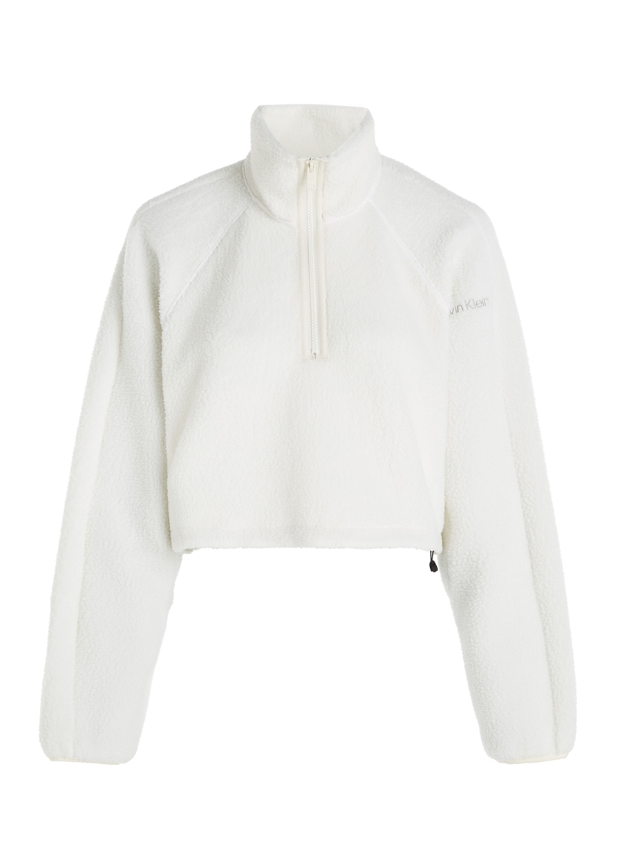 Calvin Klein Beyaz Kadın Dik Pullo - 1710504 Sweatshirt Hybrid 00Gwf3w327de0 Sherpa - Yaka Boyner 