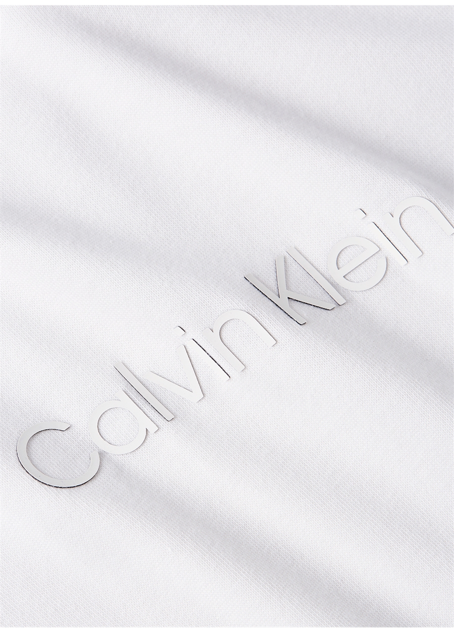 Calvin Klein Beyaz Erkek Bisiklet Yaka T-Shirt 00GMS3K108DE0 PW - S/S_2