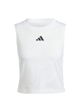 Adidas Beyaz Kadın Bisiklet Yaka Atlet IL6933-MATCH TANK PRO