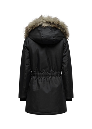 Only Siyah Kadın Kaban ONLIRIS FUR WINTER PARKA CC 2023 OT_4