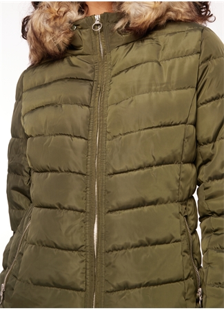 Only Yeşil Kadın Mont ONLELLAN QUILTED HOOD JACKET CC OTW_3