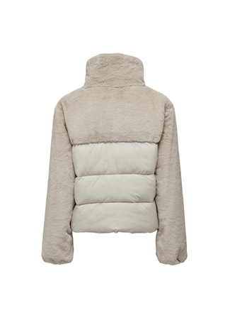 Only Krem Kadın Mont ONLWANJA FUR PUFFER MIX JACKET CC O_6