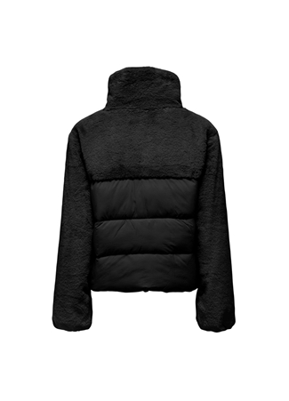 Only Siyah Kadın Mont ONLWANJA FUR PUFFER MIX JACKET CC O_3