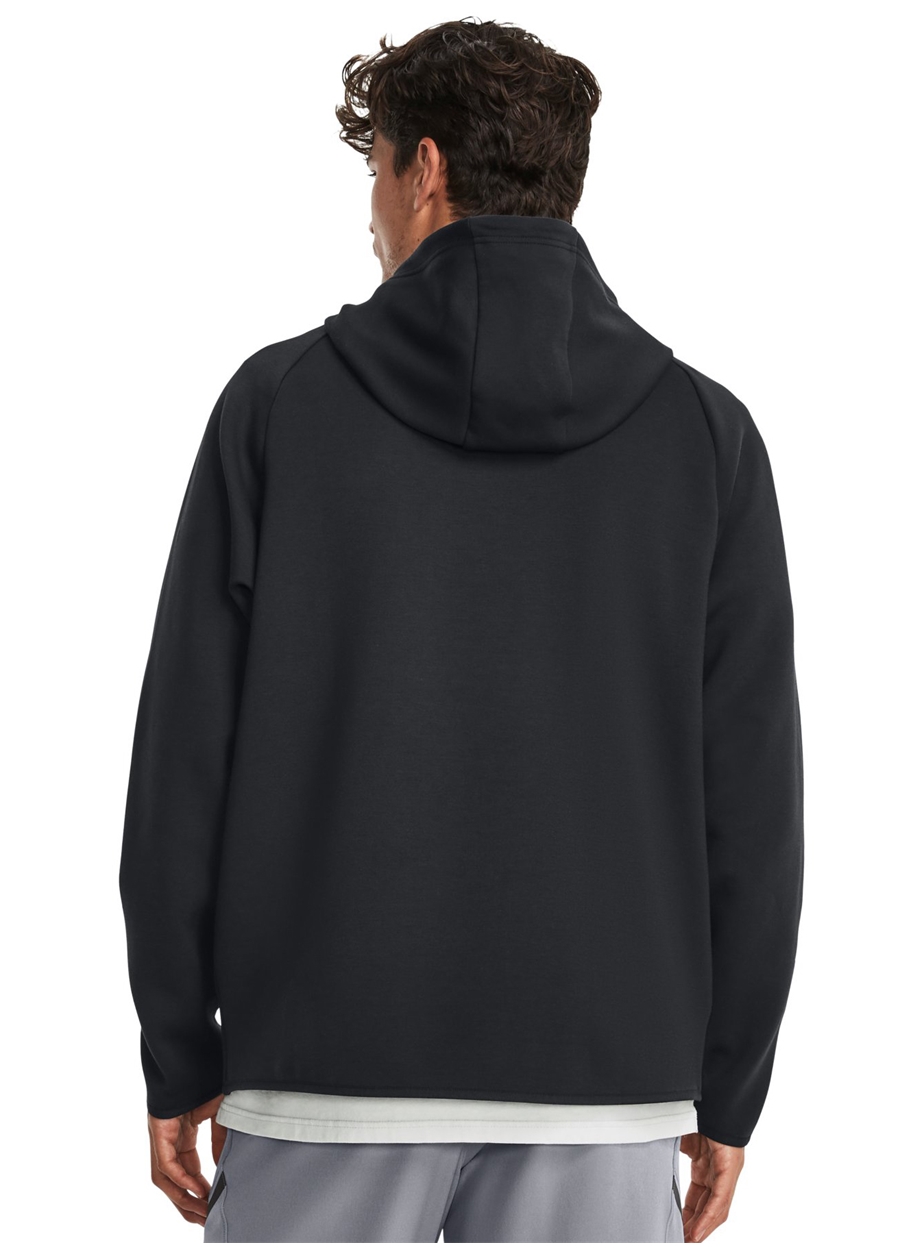 Under Armour Siyah Erkek Sweatshirt 1379811-001 UA Unstoppable Flc Hood_1