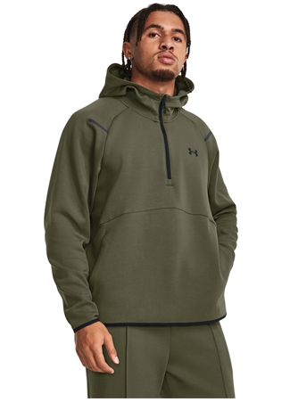 Under Armour Yeşil Erkek Sweatshirt 1379811-390 UA Unstoppable Flc Hood