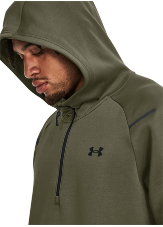 Under Armour Yeşil Erkek Sweatshirt 1379811-390 UA Unstoppable Flc Hood_3