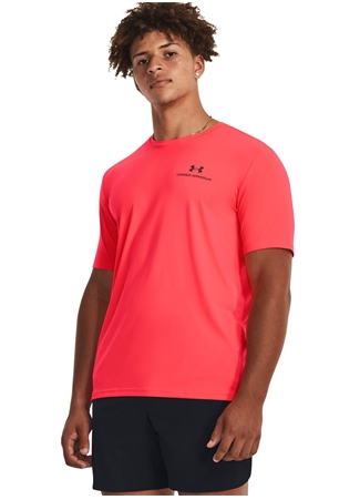 Under Armour Pembe Erkek Bisiklet Yaka T-Shirt 1366138-628 UA Rush Energy SS