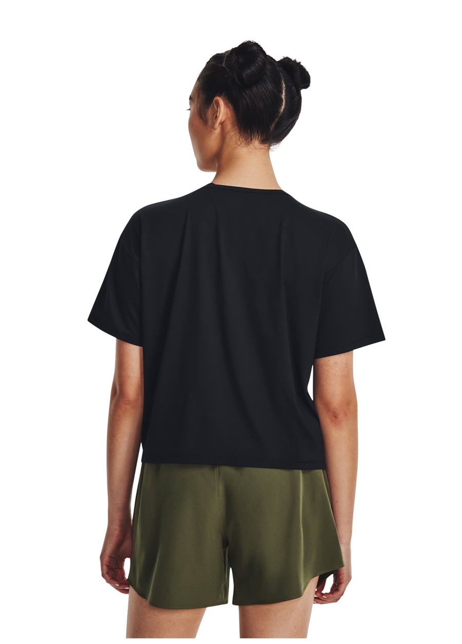 Under Armour 1379178-001 Motion SS Siyah Kadın Bisiklet Yaka Oversize T-Shirt_1