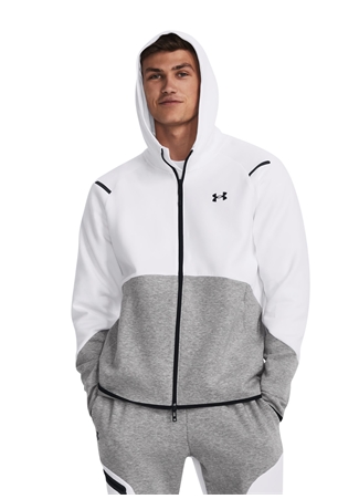 Under Armour Gri Erkek Kapüşonlu Sweatshirt 1379806-012 UA Unstoppable Flc FZ