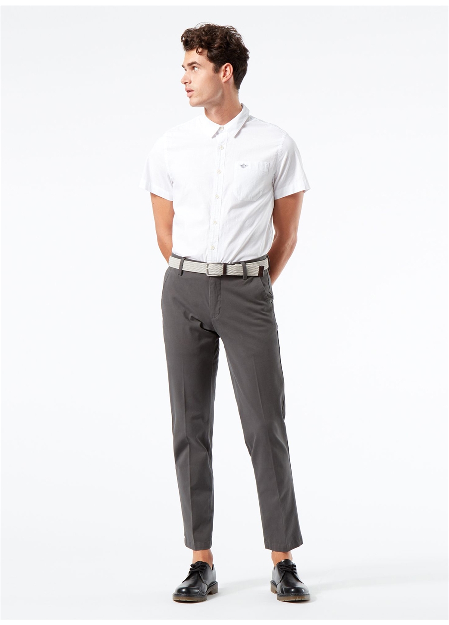 Dockers Normal Bel Slim Paça Slim Fit Koyu Gri Erkek Pantolon 36272-0004_9