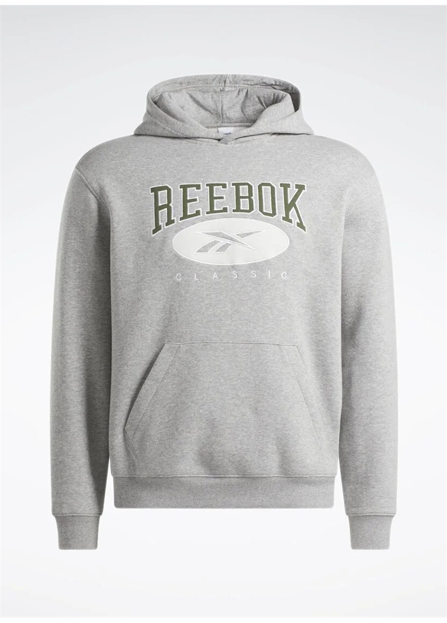 Reebok Gri Melanj Unisex Yuvarlak Yaka Sweatshirt IM1529 ARCHIVE ESSENTIALS HOODIE_2