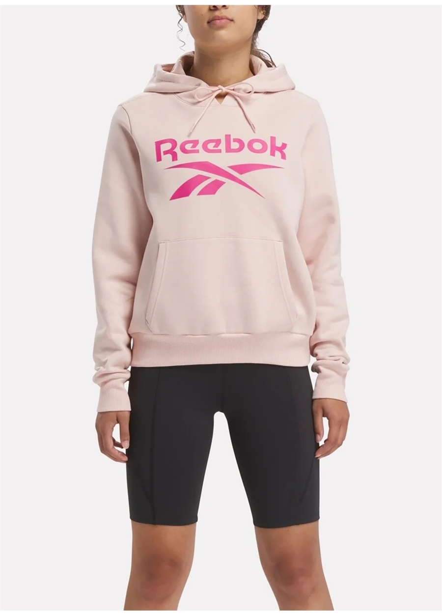 Reebok Açık Pembe Kadın Yuvarlak Yaka Sweatshirt IQ4432 ID BIG LOGO FLEECE