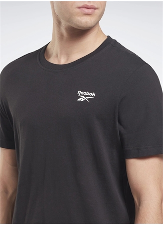 Reebok 100054973 RI Left Chest Logo Siyah Erkek Yuvarlak Yaka Standart Fit T-Shirt_2