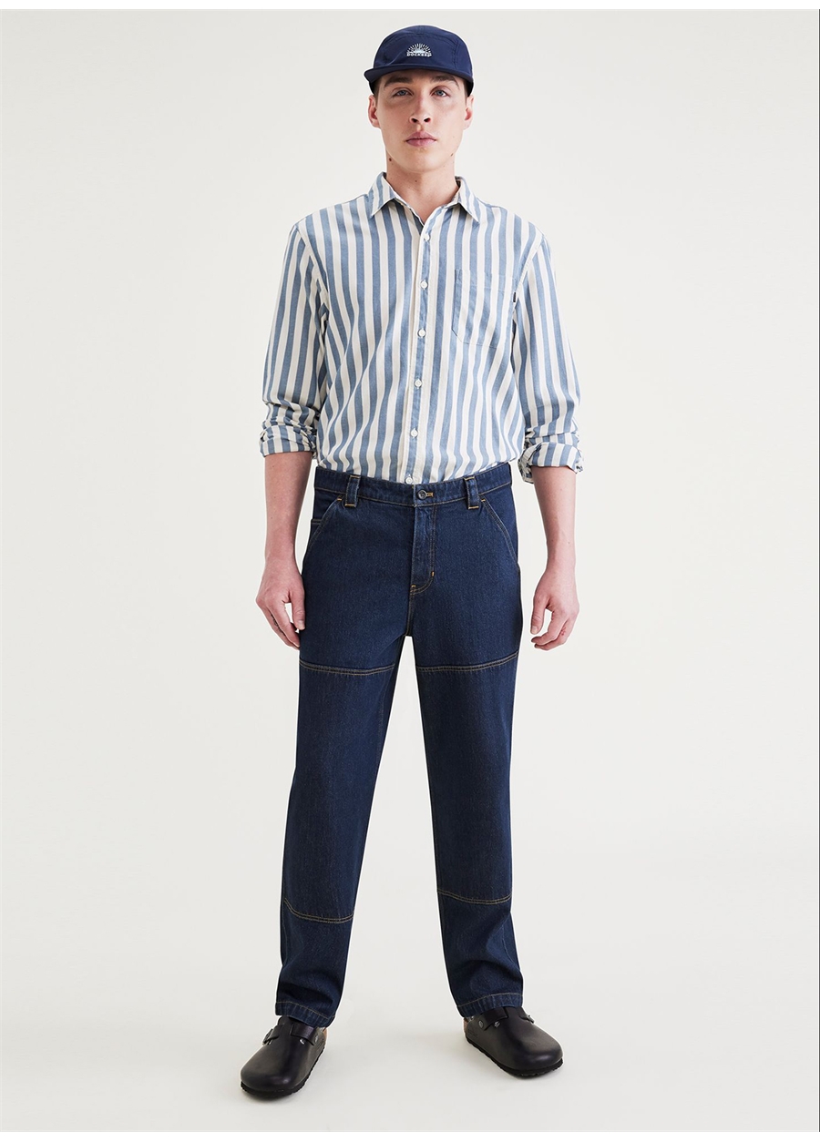 Dockers Normal Bel Skinny Paça Straight Mavi Erkek Pantolon A2296-0012_0