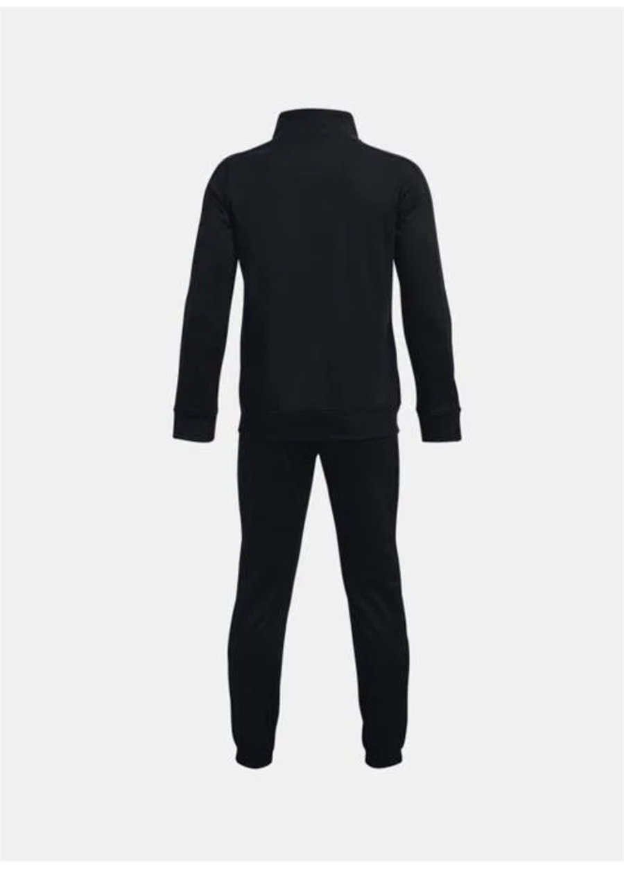 Under Armour Siyah Erkek Çocuk Balıkçı Yaka Uzun Kollu Dar Paça Bağlamalı Bol Kesim Düz Eşofman Takımı 1363290-003 UA Knit Track Suit_1