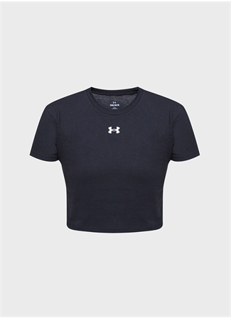 Under Armour Siyah Kız Çocuk T-Shirt 1380878-001 UA CROP SPORTSTYLE LOGO