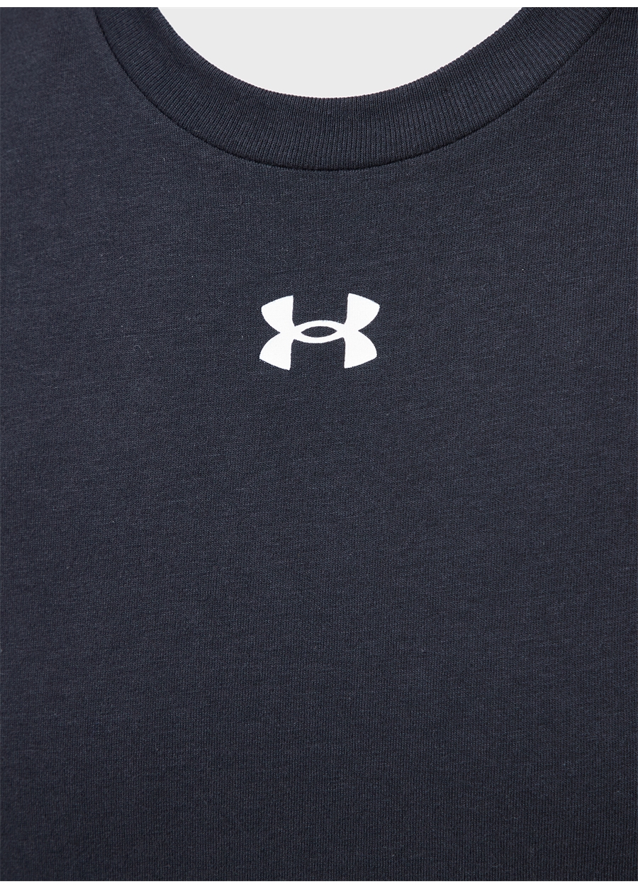 Under Armour Siyah Kız Çocuk T-Shirt 1380878-001 UA CROP SPORTSTYLE LOGO_2