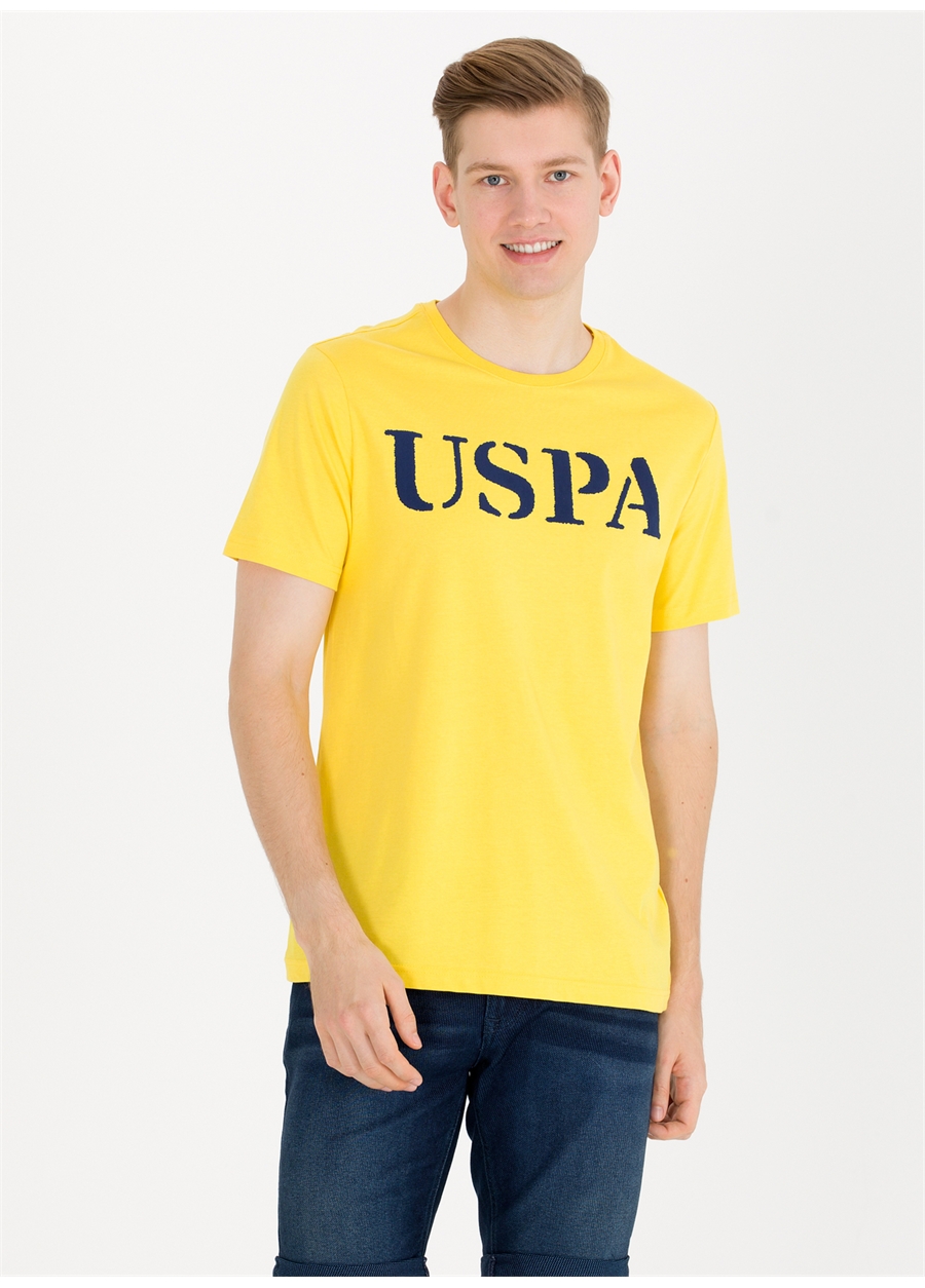 U.S. Polo Assn. Bisiklet Yaka Koyu Sarı Erkek T-Shirt GEARTIY023_2