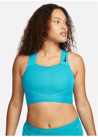 Nike Mavi Kadın Atlet DM8728-443 W NK DFADV AROSWFT CROP