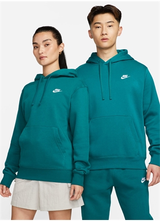 Nike Yeşil Erkek Sweatshirt BV2654-381 M NSW CLUB HOODIE PO BB_5