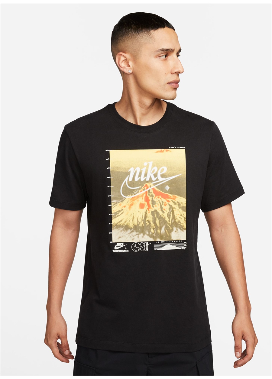 Nike Siyah - Gri - Gümüş Erkek Yuvarlak Yaka T-Shirt FD1313-010 M NSW TEE OC PK2