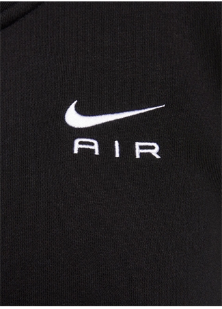 Nike Siyah - Gri - Gümüş Kadın Yuvarlak Yaka Regular Fit Uzun Kollu T-Shirt FB8067-010 W NSW AIR FLC TOP_4