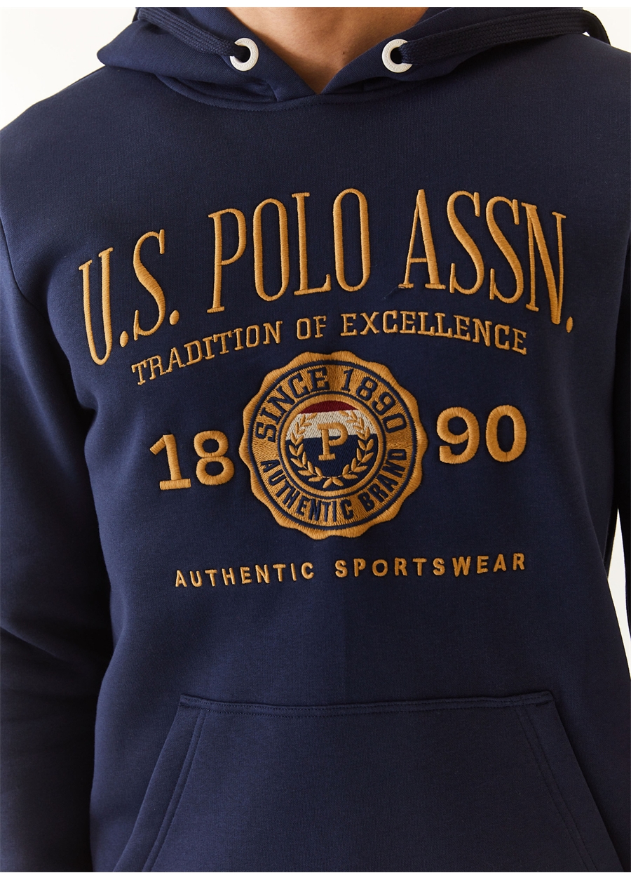 U.S. Polo Assn. Kapüşon Yaka Lacivert Erkek Sweatshırt AWKA_3