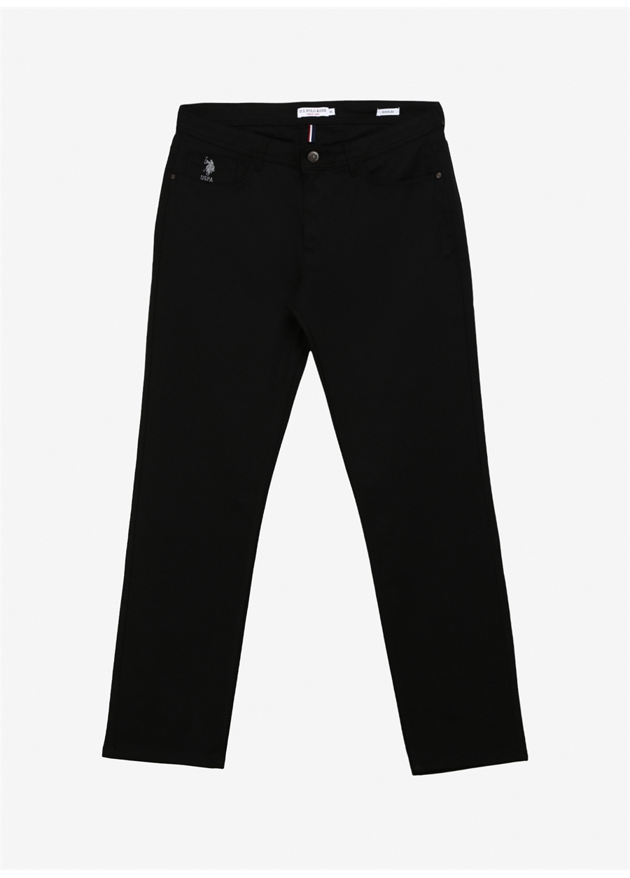 U.S. Polo Assn. Normal Bel Normal Paça Regular Fit Siyah Erkek Pantolon DERNEST23K-REG