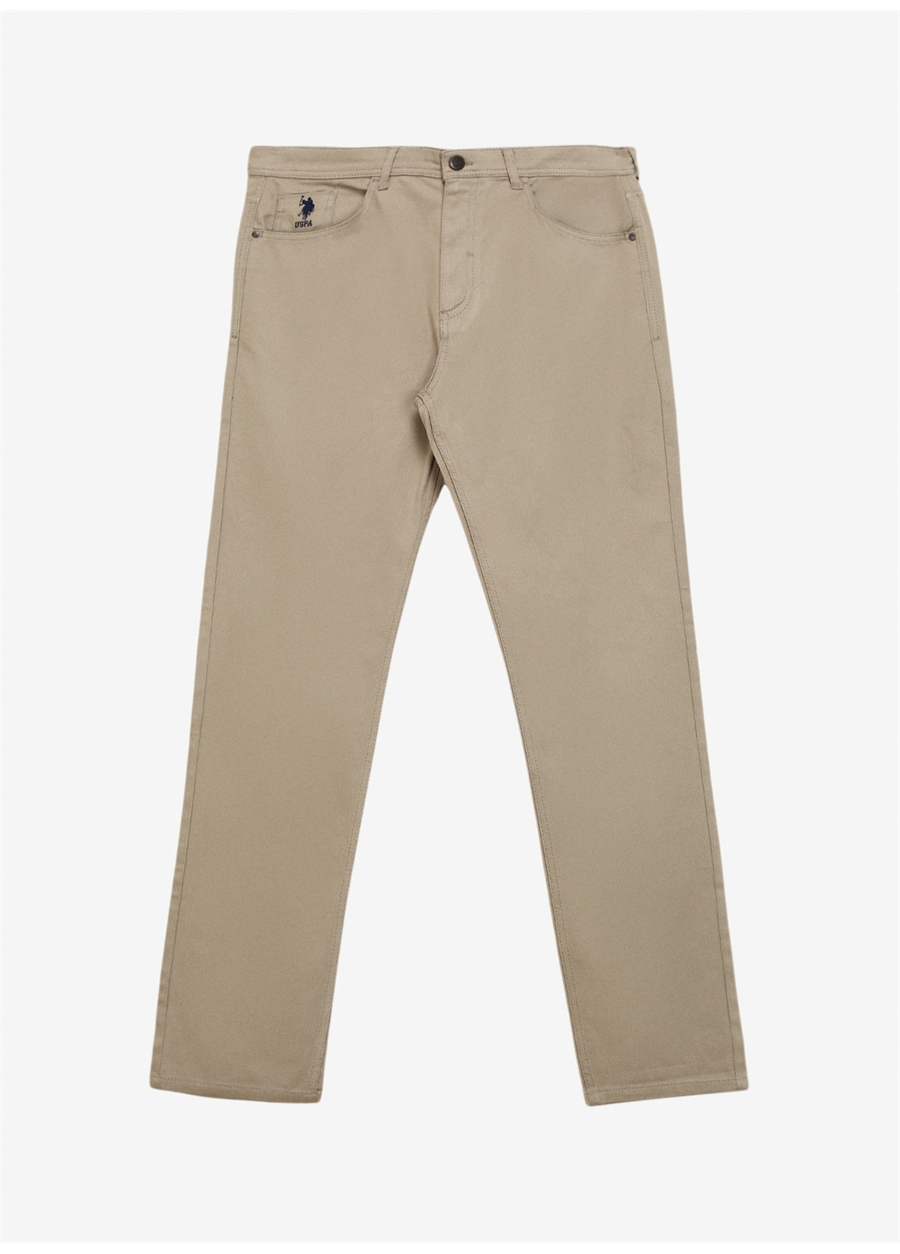 U.S. Polo Assn. Normal Bel Normal Paça Regular Fit Bej Erkek Pantolon DERNEST23K-REG