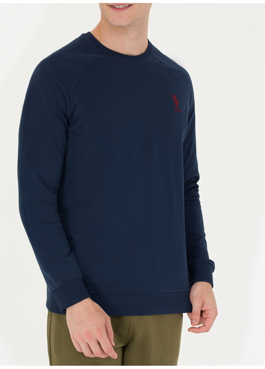 U.S. Polo Assn. Bisiklet Yaka Lacivert Erkek Sweatshırt GRARDOSK023_5