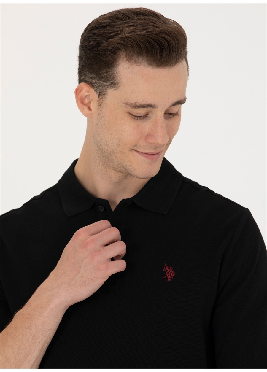 U.S. Polo Assn. Polo Yaka Siyah Erkek Sweatshırt GTP01SK023_1