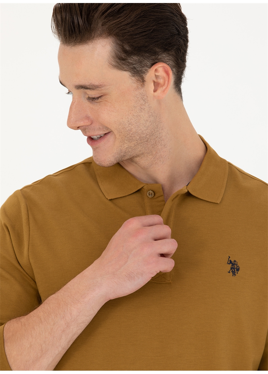 U.S. Polo Assn. Polo Yaka Açık Haki Erkek Sweatshırt GTP01SK023_1