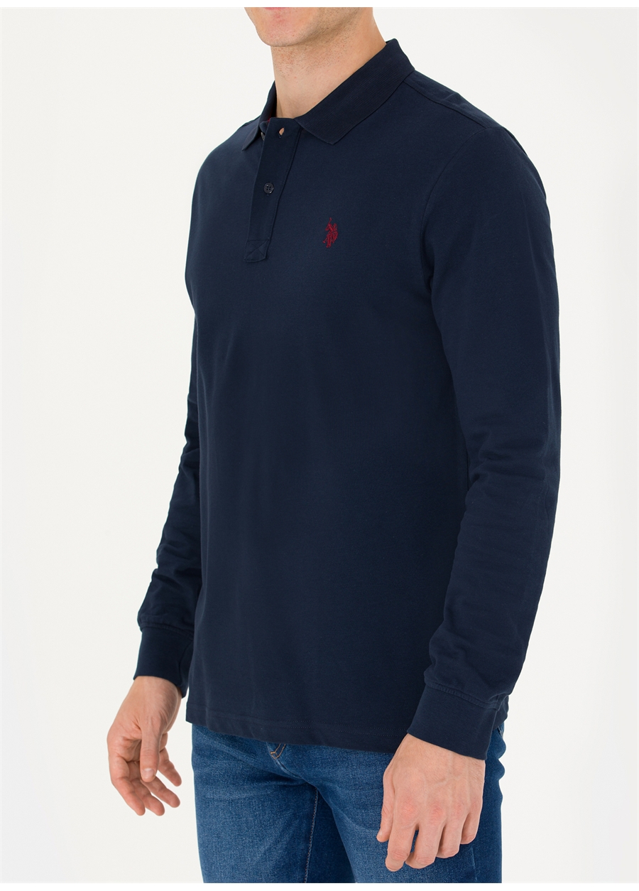 U.S. Polo Assn. Polo Yaka Lacivert Erkek Sweatshırt GTP01SK023_5