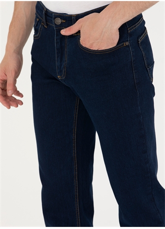 U.S. Polo Assn. Normal Bel Normal Paça Relaxed Mavi Erkek Denim Pantolon JAIME-U_5