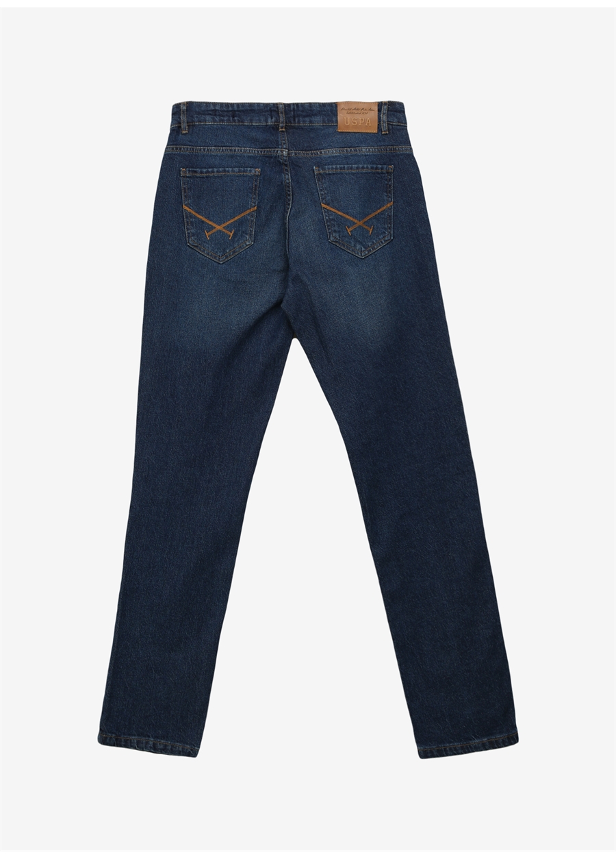 U.S. Polo Assn. Normal Bel Normal Paça Relaxed Koyu Mavi Erkek Denim Pantolon REJET-K_1