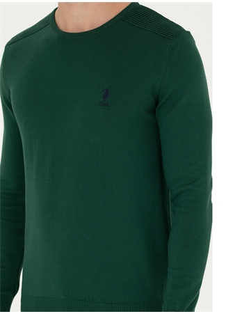 U.S. Polo Assn. Bisiklet Yaka Slim Fit Yeşil Erkek Kazak TD01-BSK23_5