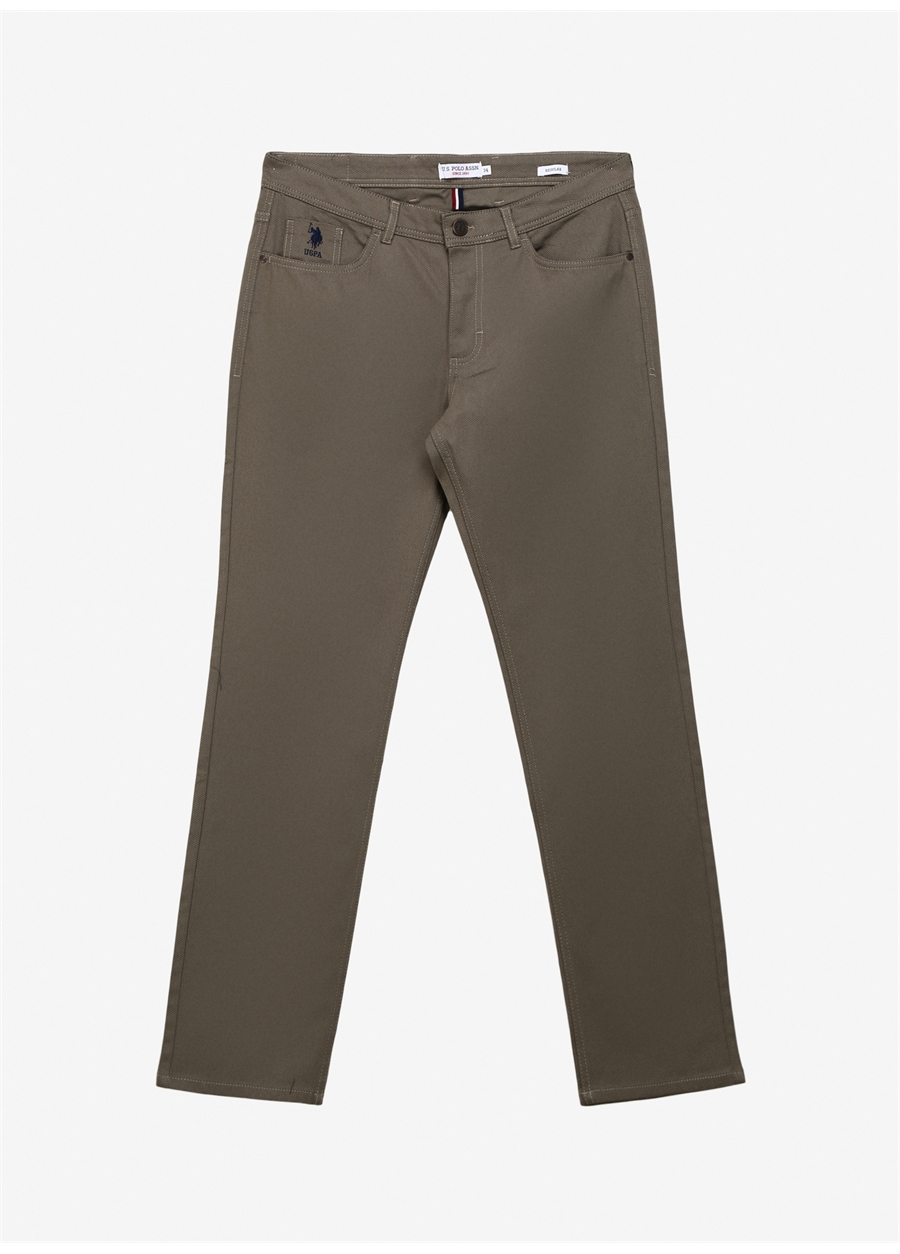 U.S. Polo Assn. Normal Bel Normal Paça Regular Fit Vizon Erkek Pantolon DERNEST23K-REG