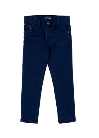 U.S. Polo Assn. Koyu Lacivert Kız Çocuk Dar Paça Uzun Toothpick Denim Pantolon RC-ISSYKIDS-23K-R_1