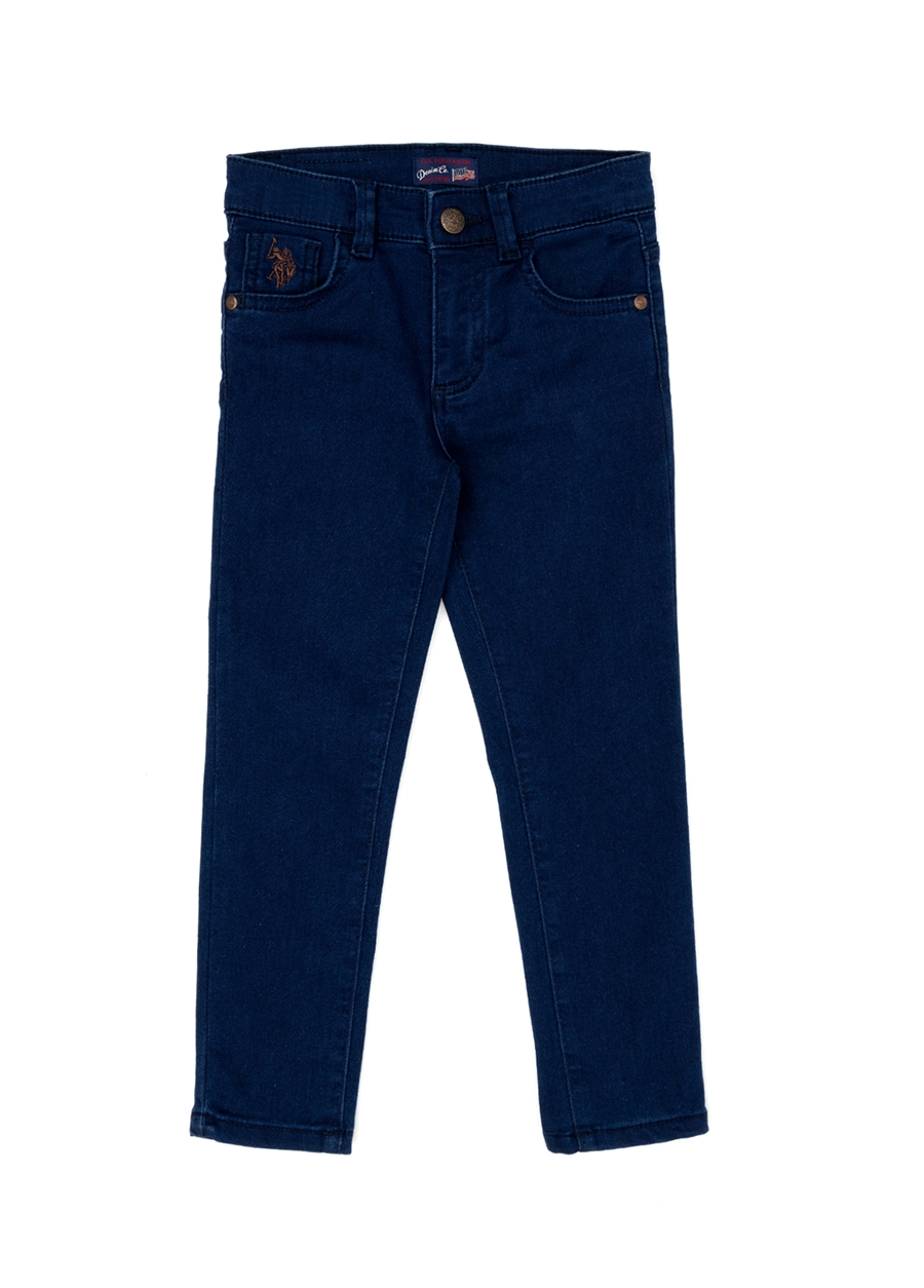 U.S. Polo Assn. Koyu Lacivert Kız Çocuk Dar Paça Uzun Toothpick Denim Pantolon RC-ISSYKIDS-23K-R_1