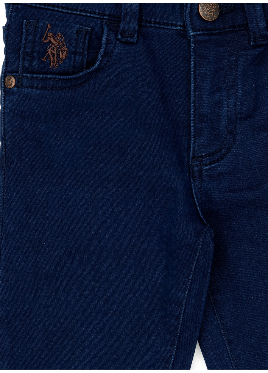 U.S. Polo Assn. Koyu Lacivert Kız Çocuk Dar Paça Uzun Toothpick Denim Pantolon RC-ISSYKIDS-23K-R_3