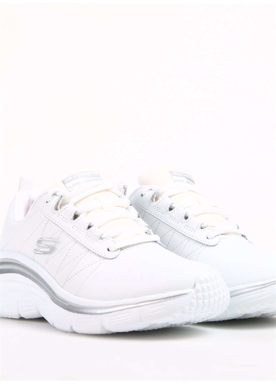 Skechers Beyaz - Gümüş Kadın Lifestyle Ayakkabı 149473TK WSL FASHION FIT_4