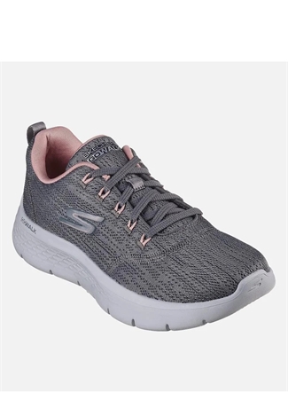 Skechers Gri - Pembe Kadın Yürüyüş Ayakkabısı 124960TK CCPK GO WALK FLEX_2