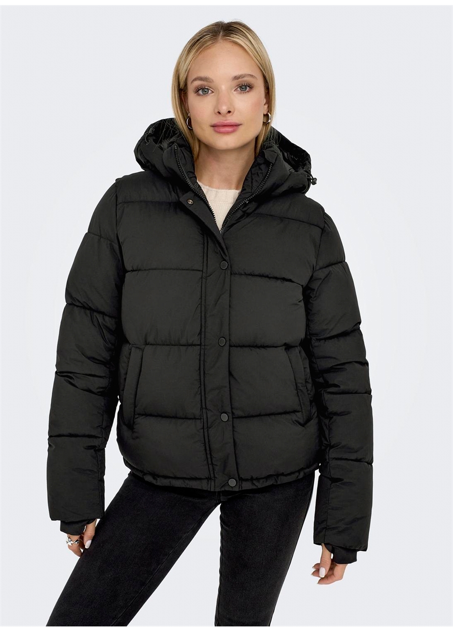 Only Siyah Kadın Mont ONLANN PREMIUM PUFFER JKT REGULAR O_1