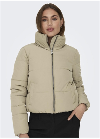 Only Açık Kahve Kadın Mont ONLDOLLY SHORT PUFFER JACKET OTW NO_4