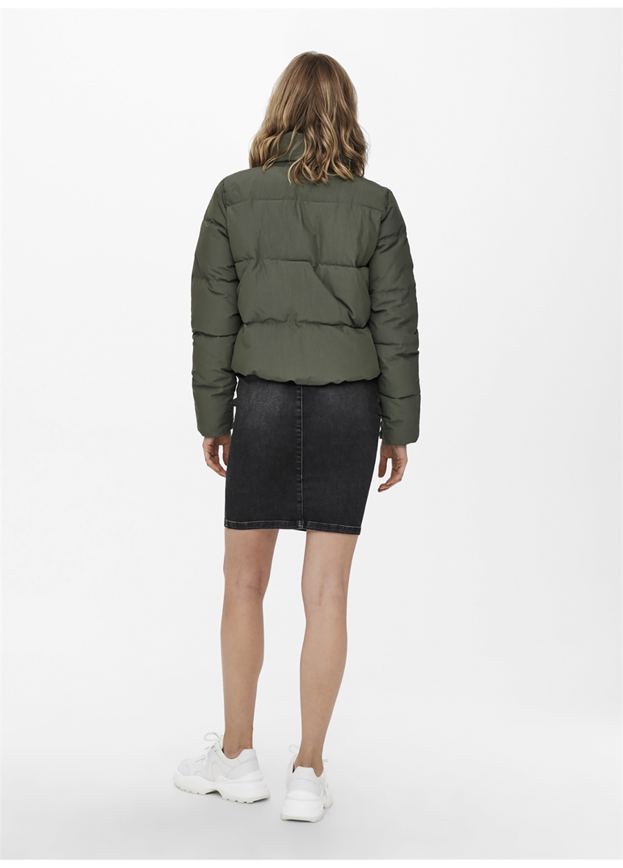 Only Koyu Kahve Kadın Mont ONLDOLLY SHORT PUFFER JACKET OTW NO_1