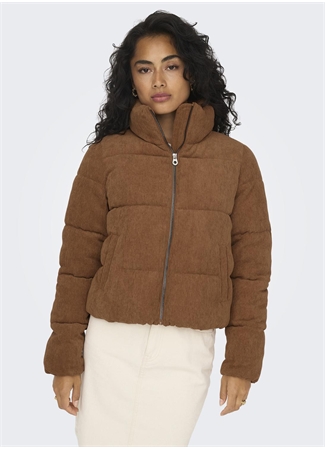 Only Kahve Kadın Mont ONLNEWDOLLY CORDUROY PUFFER CC OTW_5