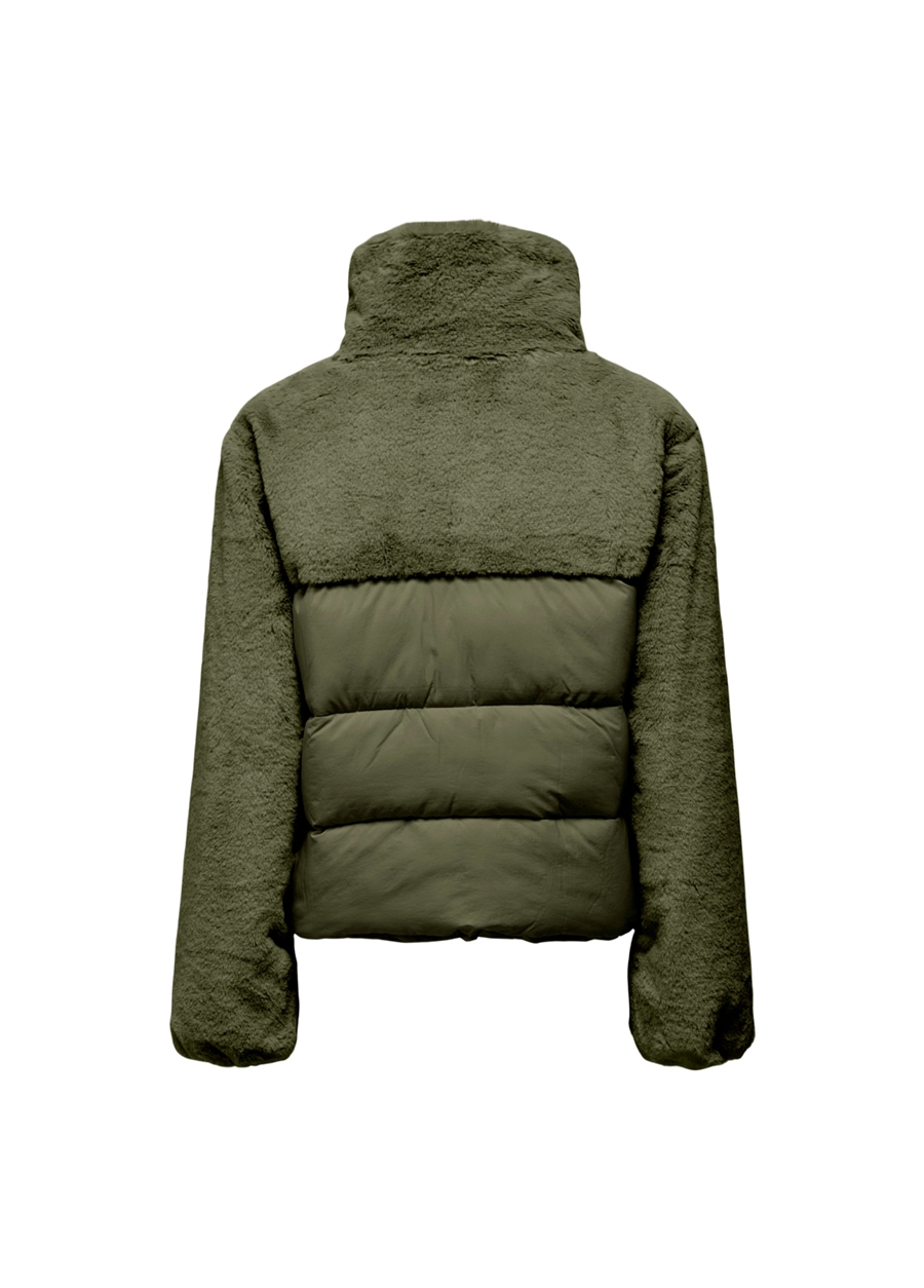 Only Haki Kadın Mont ONLWANJA FUR PUFFER MIX JACKET CC O_1